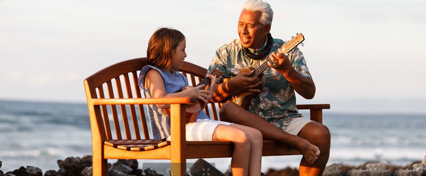 Playing an Ukulele