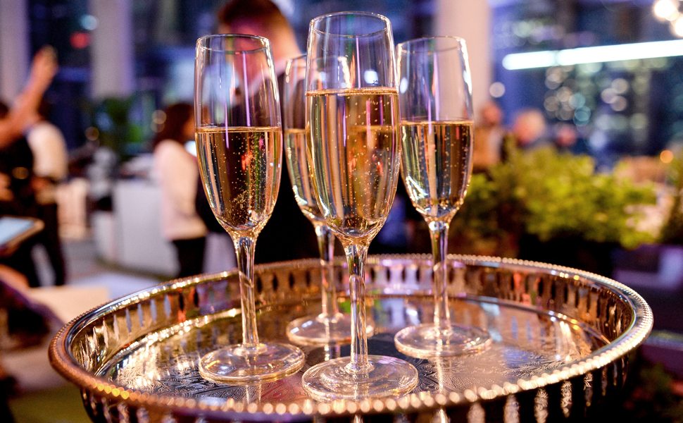 Glasses of Dom Pérignon