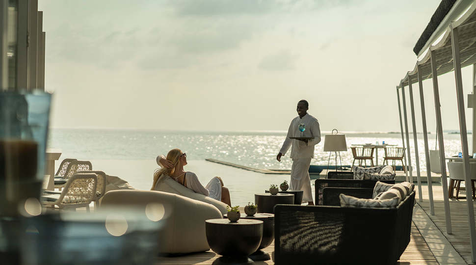 Outdoor Lounge At Blue Beach Club