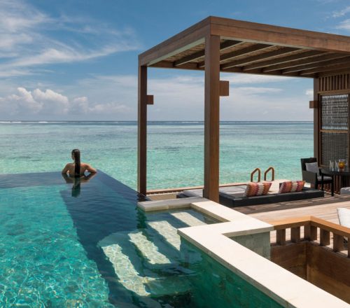 Private pool in Maldives