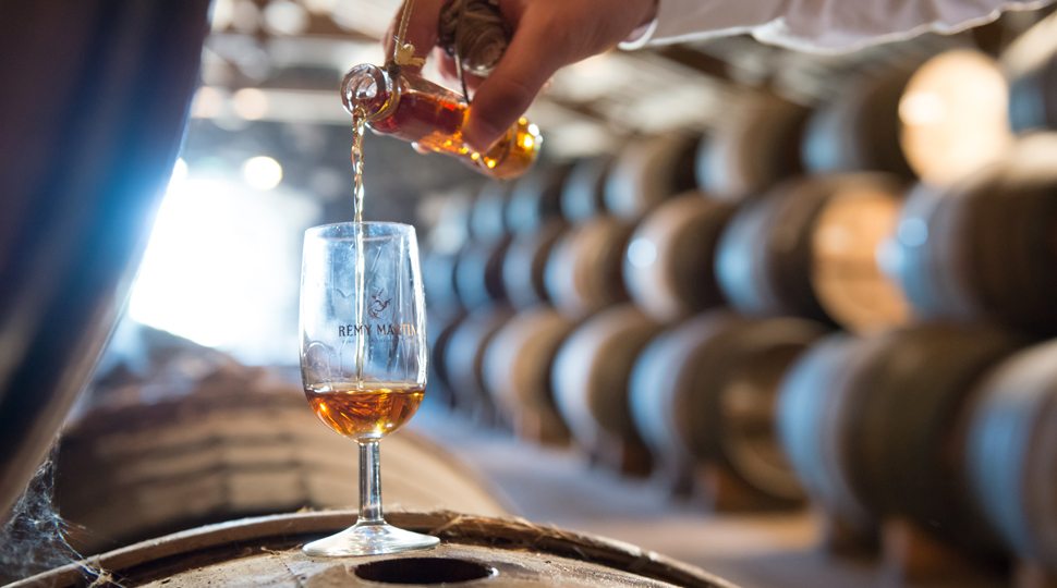 Cognac being poured