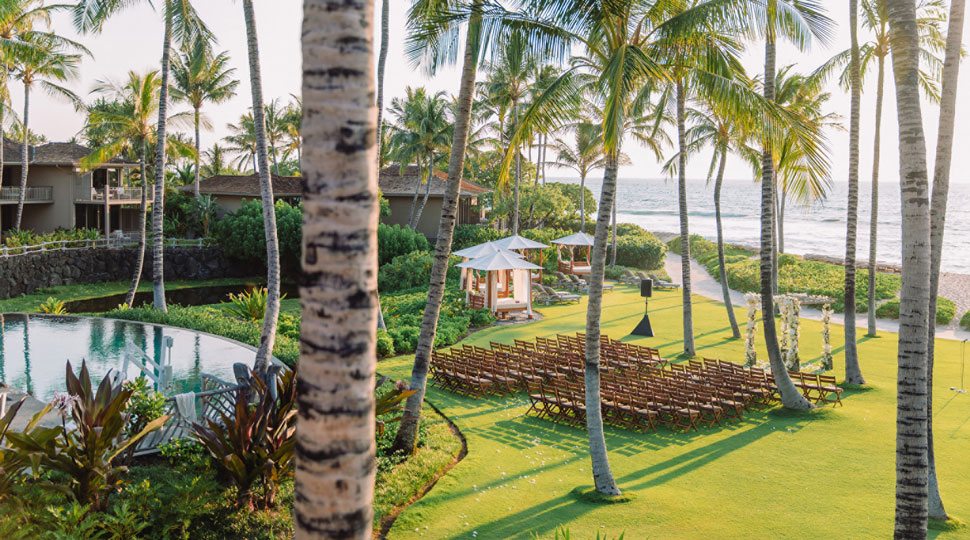 Wedding scene at Four Seasons Resort Hualalai