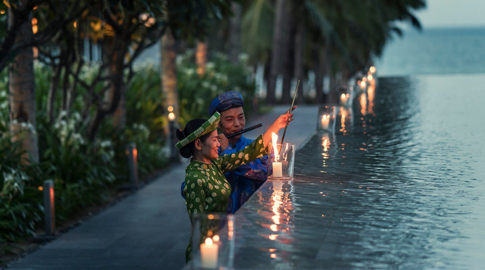 Lantern lighting in Nam Hai