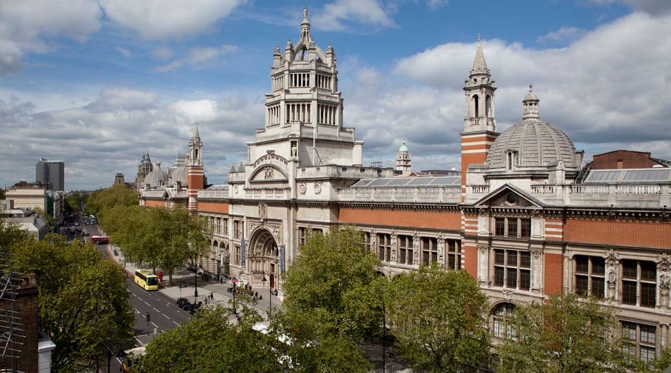 The exterior of Victoria and Albert Museum in London