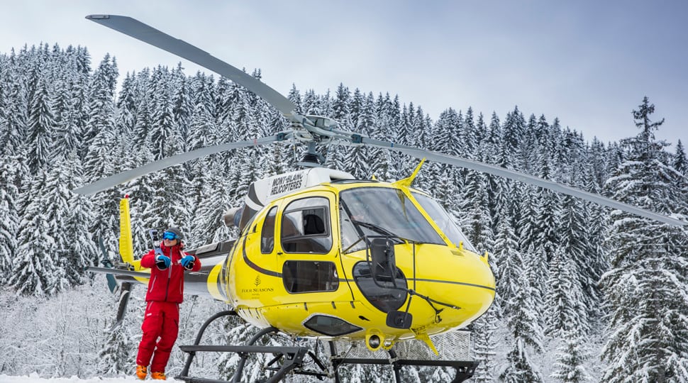 Heli-skiing