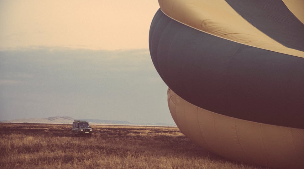 Hot-air balloon in Serengeti