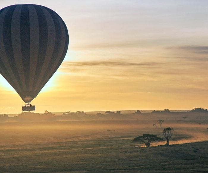 Hot air balloon in Serengeti