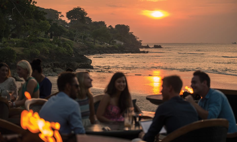 Group at the beach in Bali