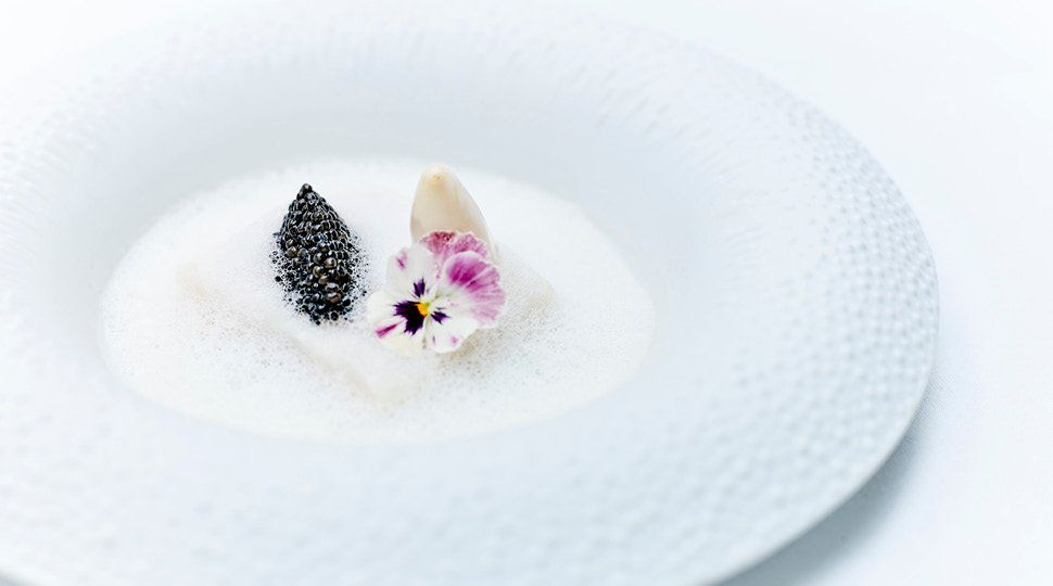 Sea Bass With Buttermilk and Caviar