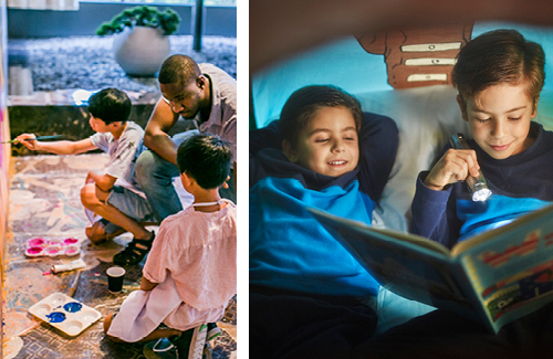 Kids enjoying activities