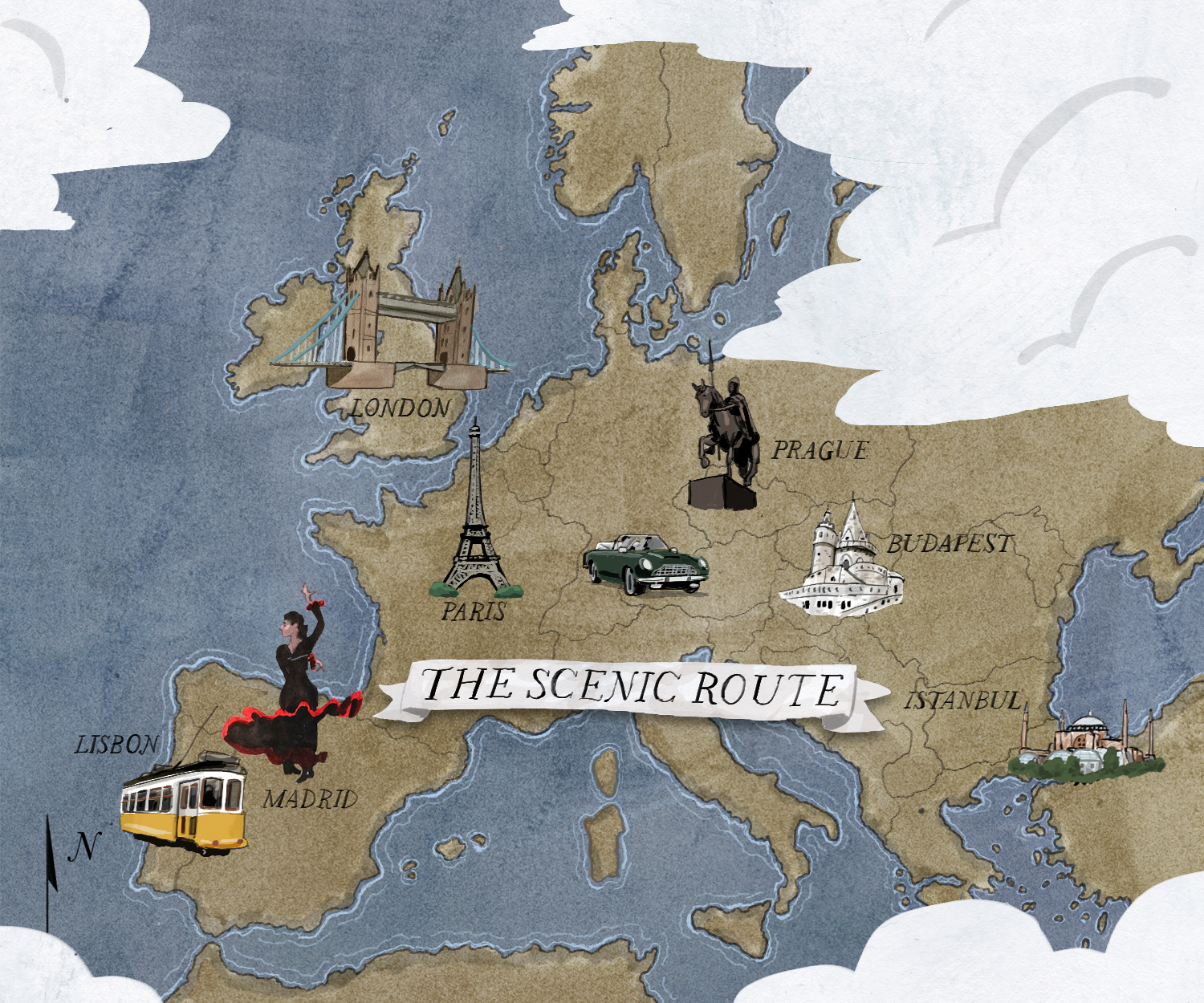 Europe Map Color 7