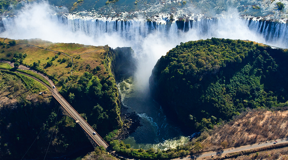 View Of Victoria Falls And Bridge