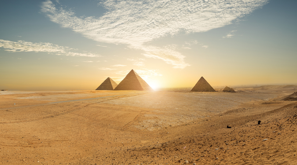 Khufu Pyramid And Empty Square, Cairo, Egypt