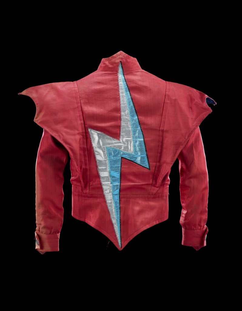 Aladdin Sane Jacket, Designed by Freddie Burretti for David Bowie, 1973, Photo courtesy of V&A Museum