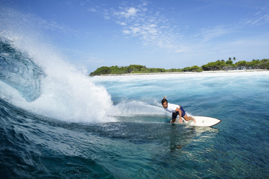 Michel Bourez at the Four Seasons Maldives Surfing Champions Trophy