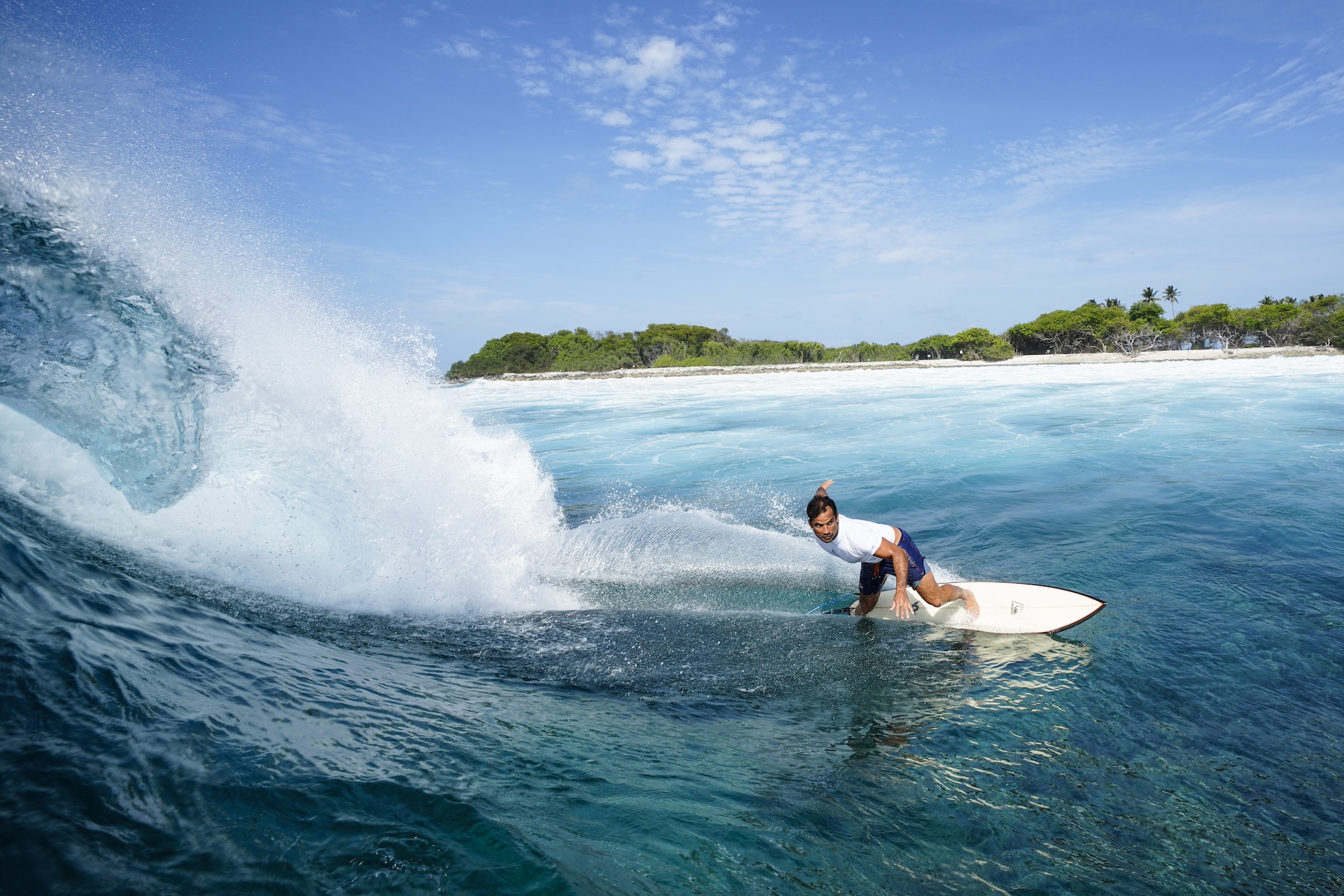 Michel Bourez at the Four Seasons Maldives Surfing Champions Trophy