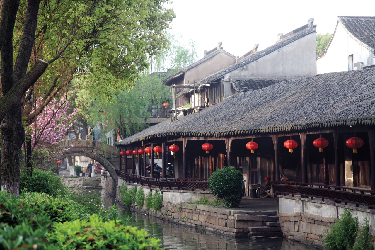 a historic canal in Luzhi