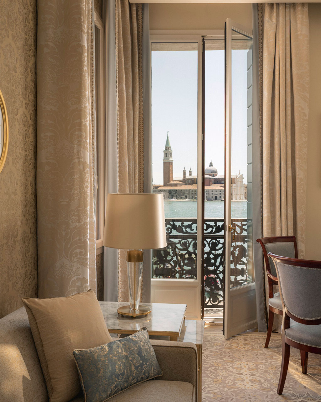 A guest room overlooking Plazzo San Marco at Danieli, Venezia, A Four Seasons Hotel