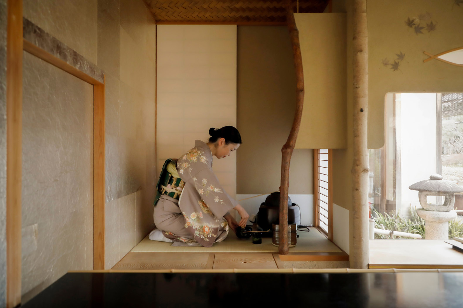 A tea ceremony at Four Seasons Hotel Kyoto