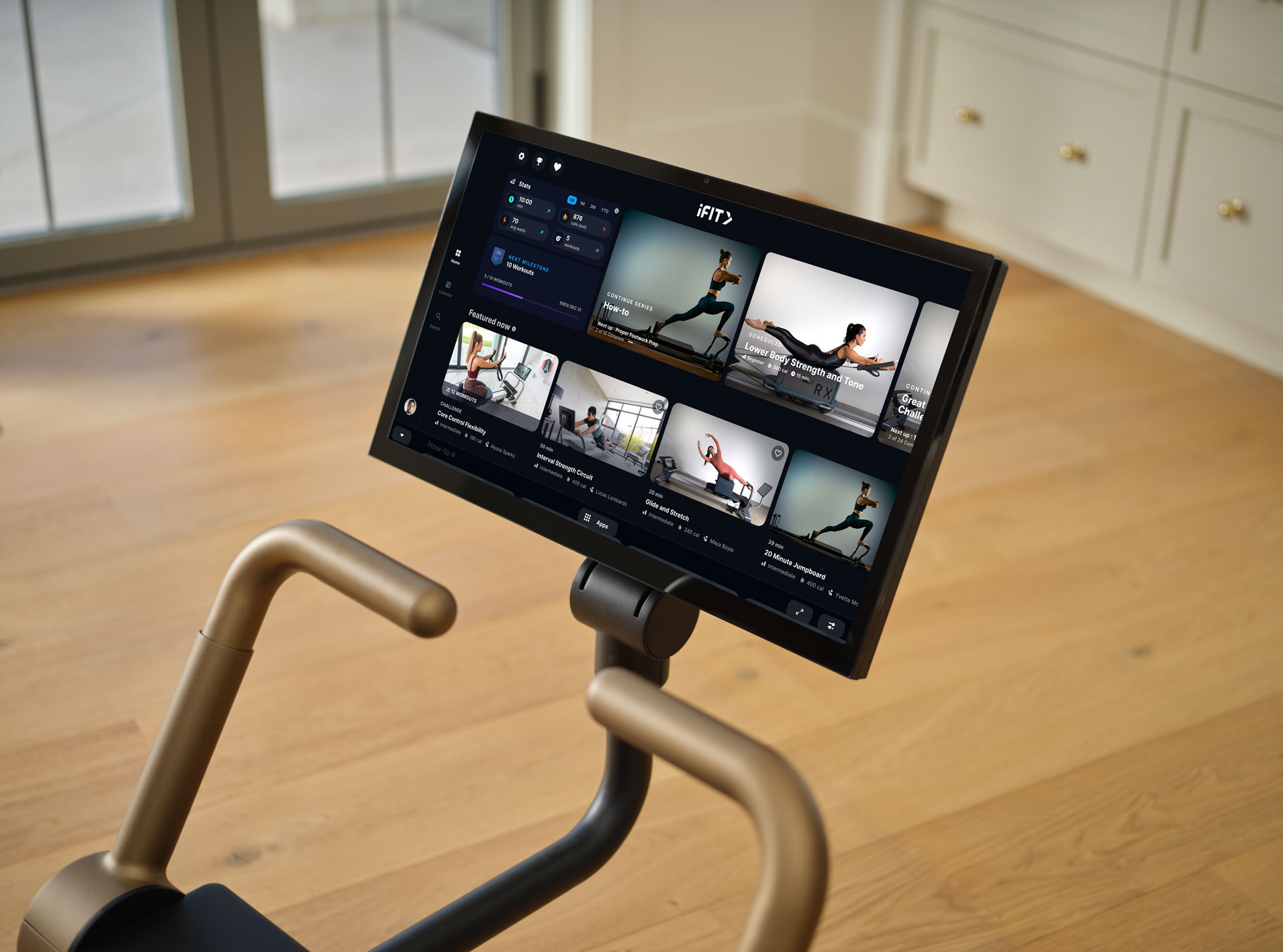 The iFit touchscreen on the NordicTrack Ultra 1 Reformer