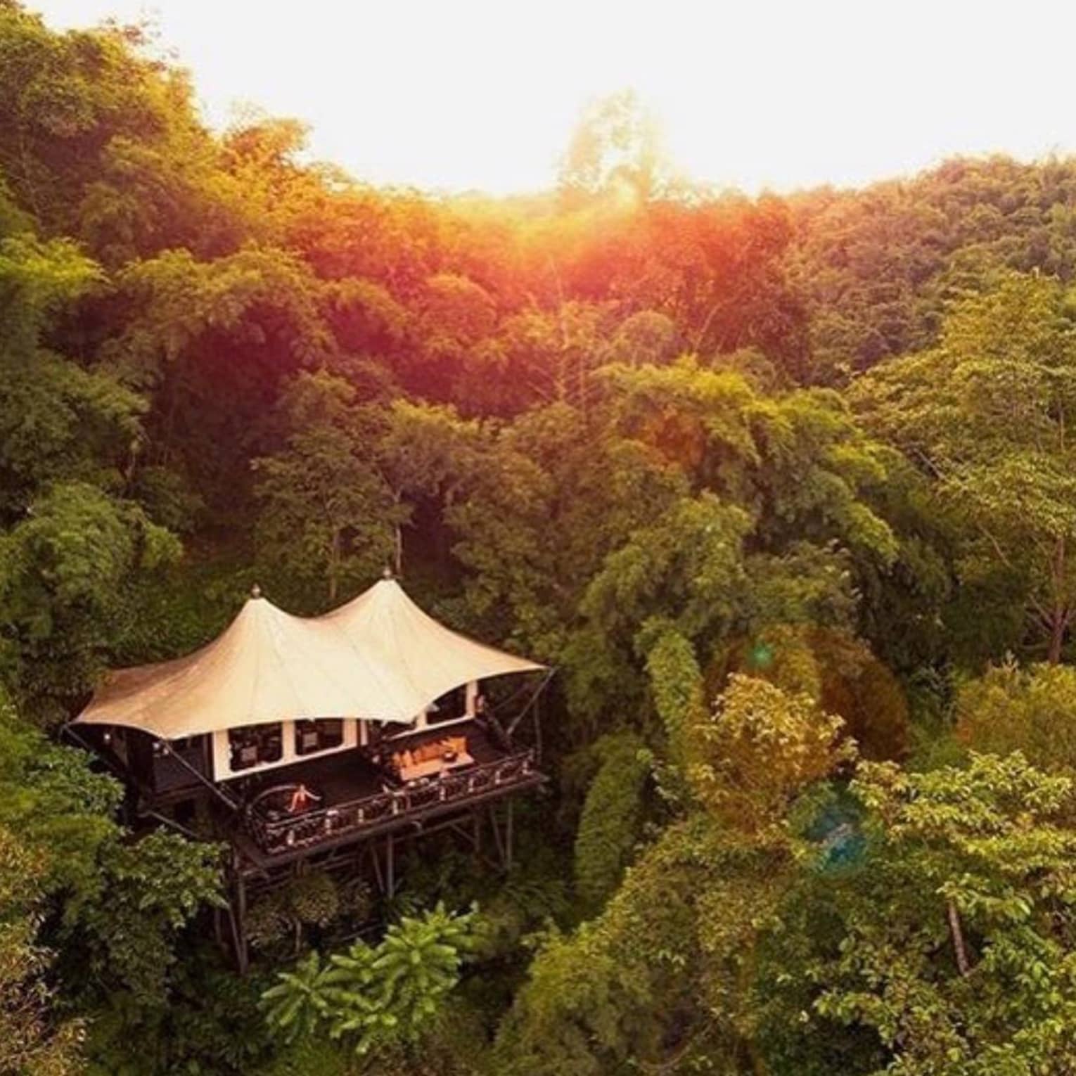 Aerial view of hotel exterior