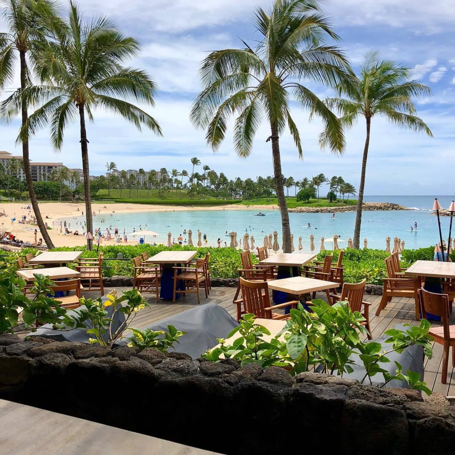 Dining terrace overlooking the ocean