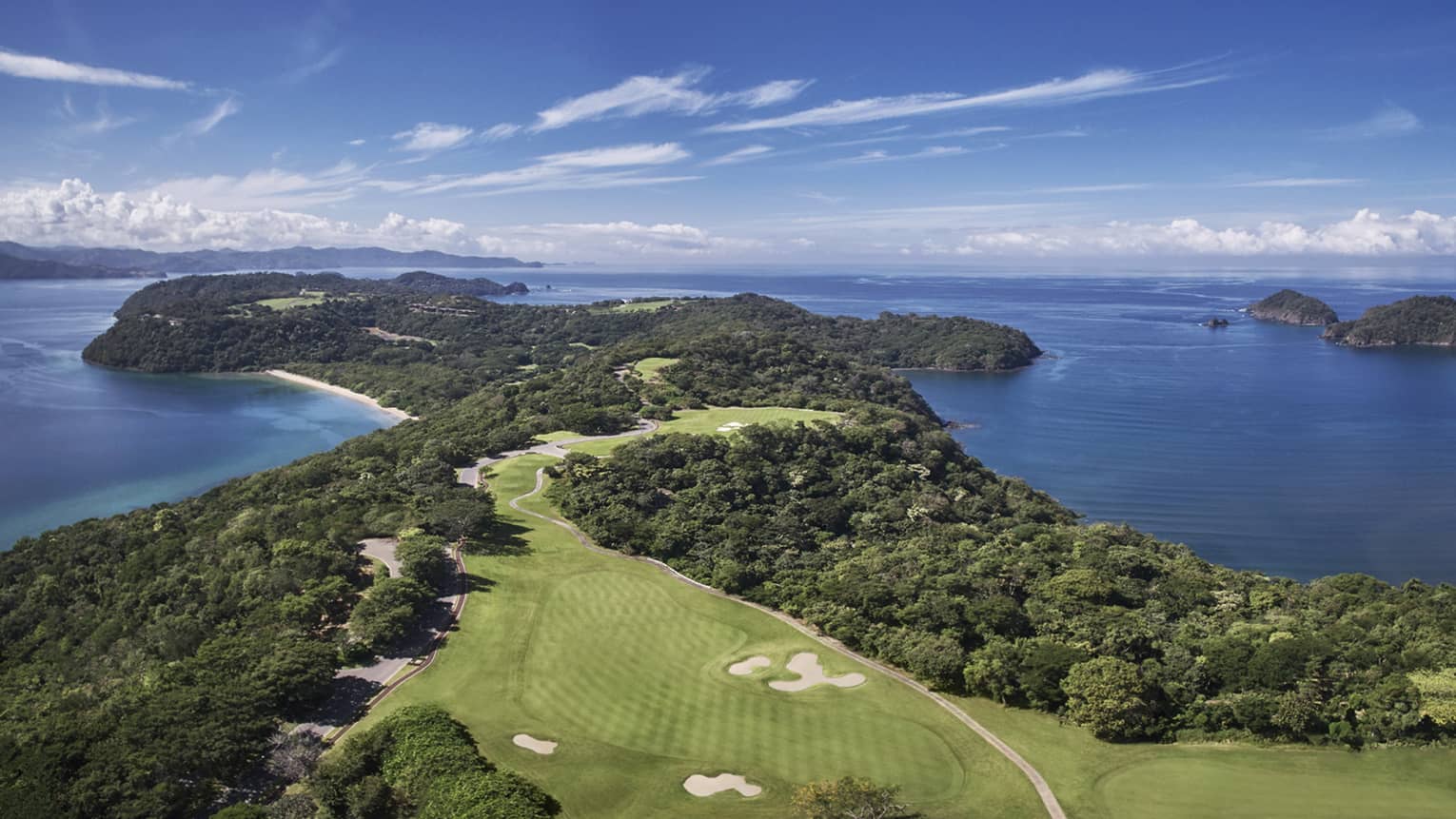 Aerial view of the Ocean Course at Peninsula Papagayo