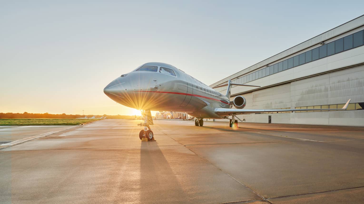 Private jet at the airport