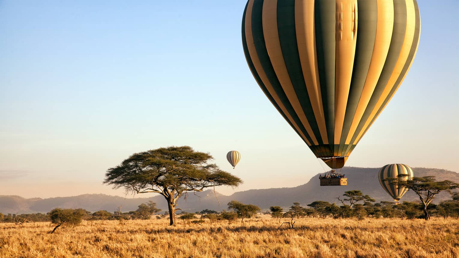 Hot air balloon ride in the Serengeti