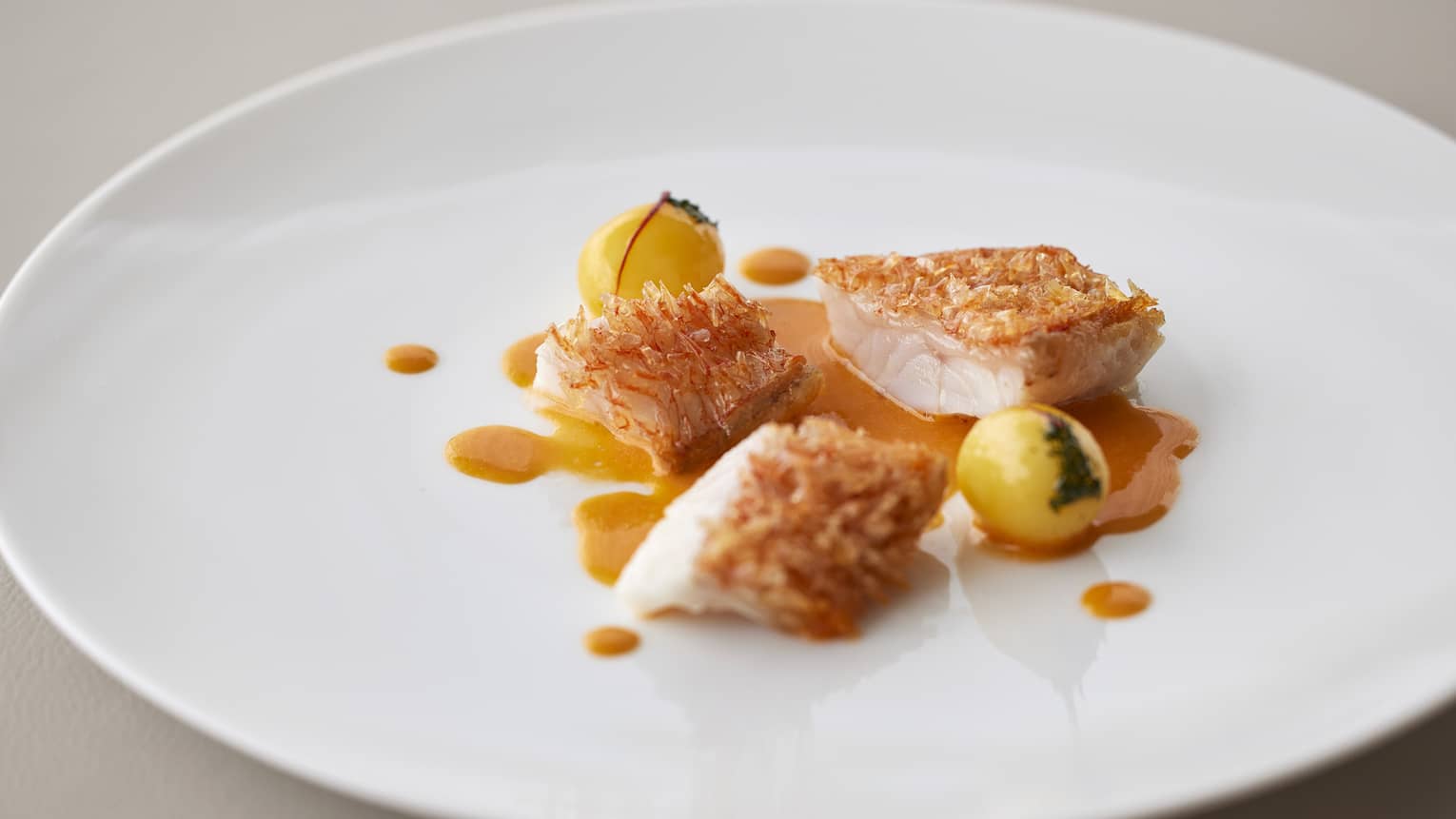 Crispy Skin Kinki Fish with Saffron