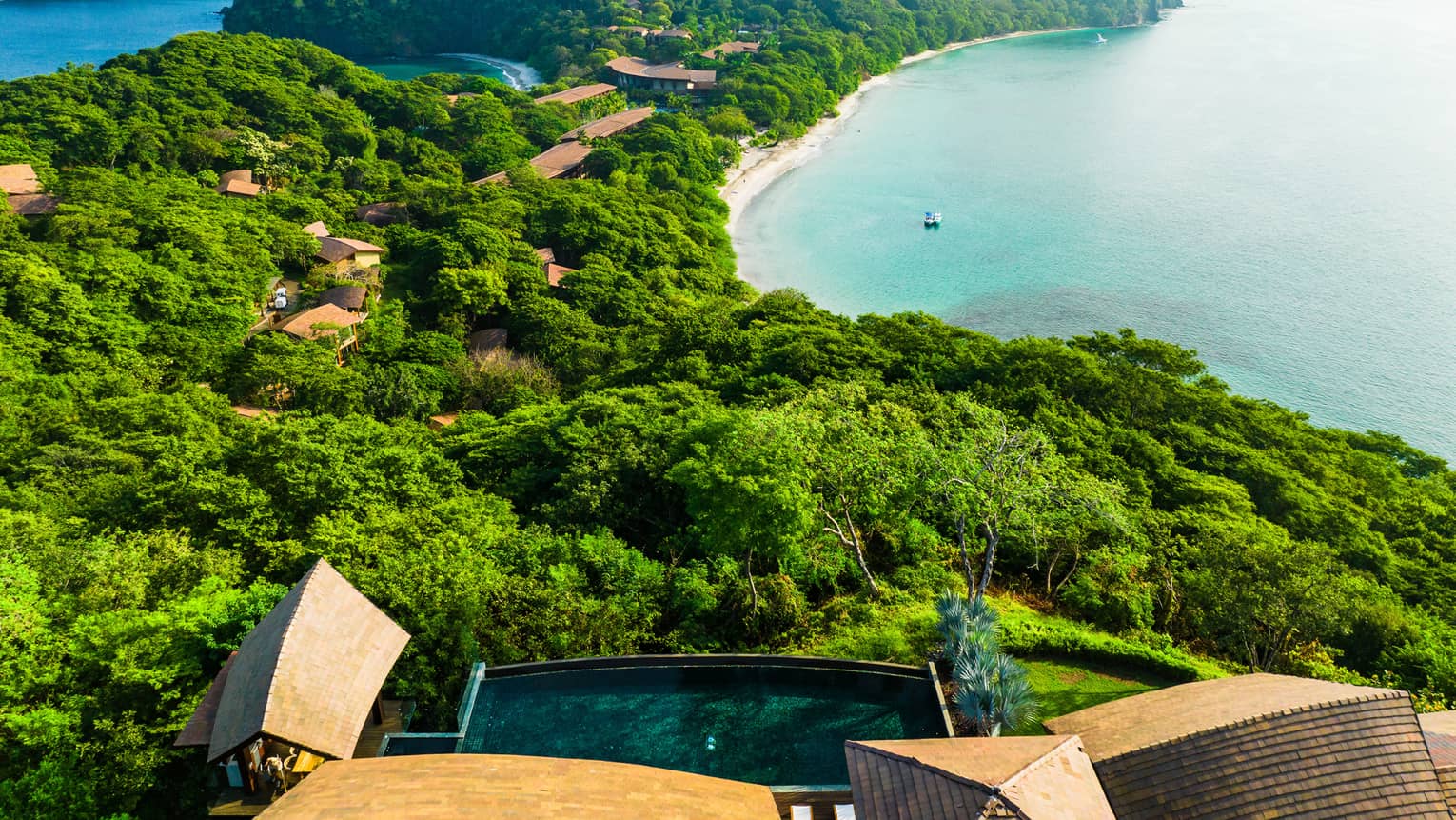 Casa Del Mar aerial view of jungle and ocean
