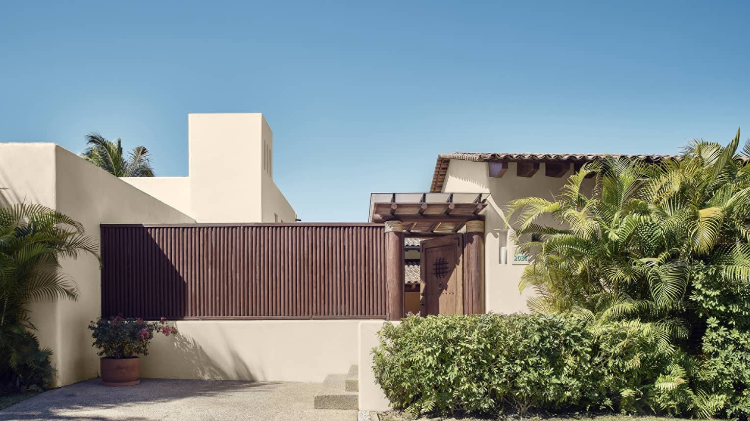 Entrance into private villa