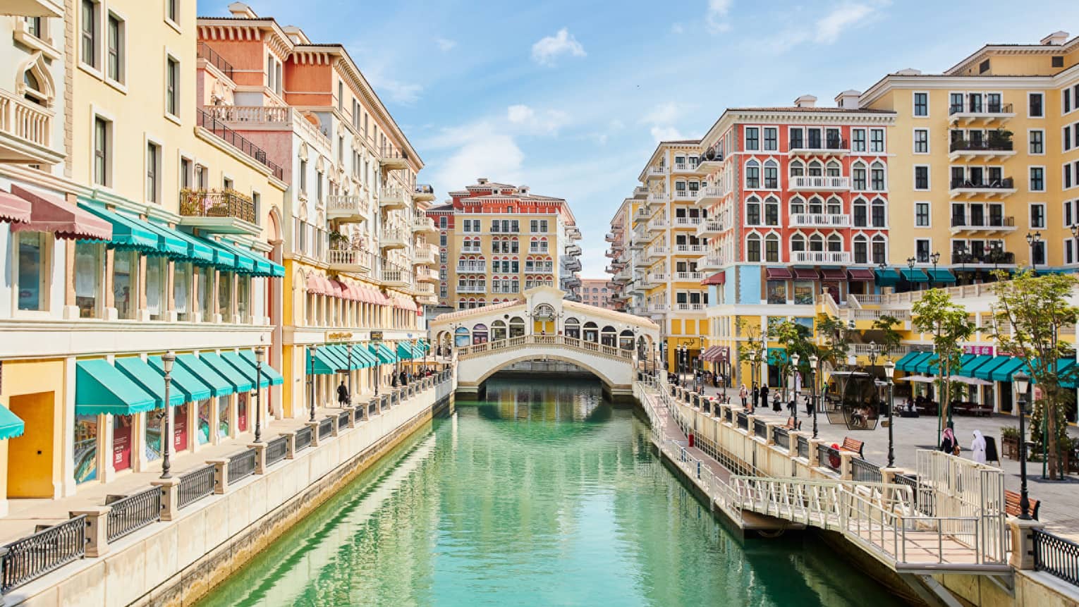 Waterway canal in Doha's Pearl-Qatar neighbourhood
