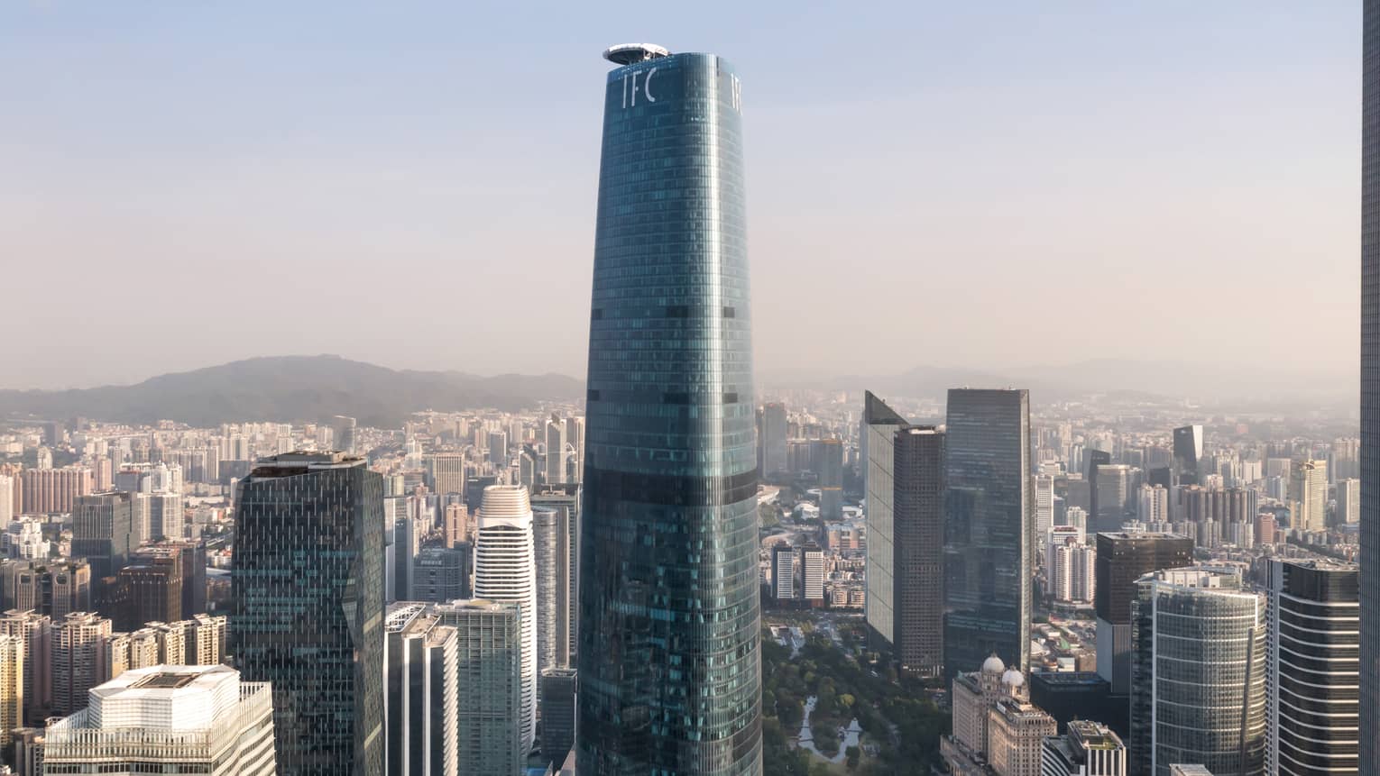 Aerial view of Guangzhou cityscape