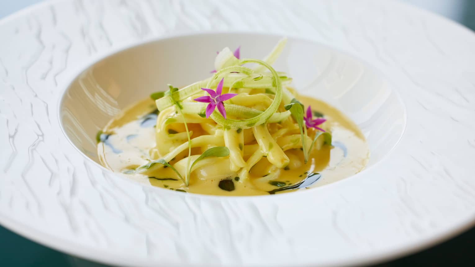 Cuttlefish Tagliatelle with Yeast and Coriander