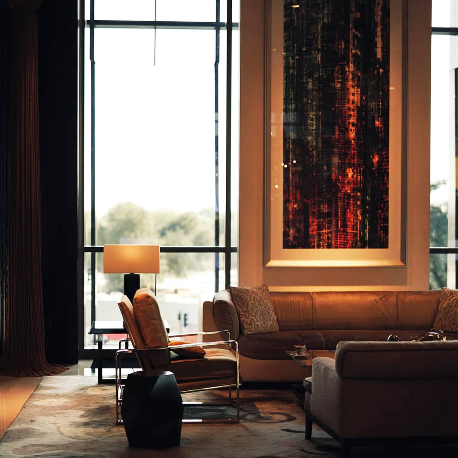 Dubai decor lounge with private coffee