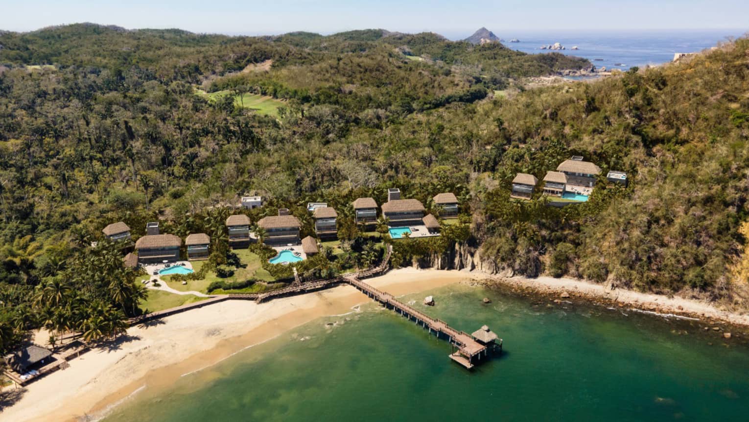 Aerial view of residences