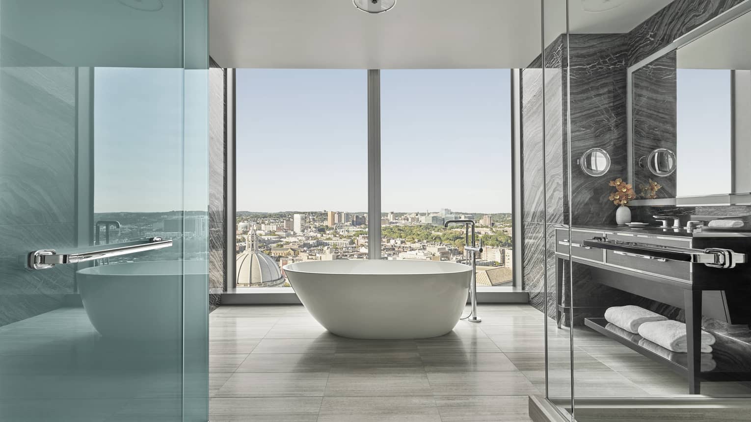 Presidential Suite bathroom at four seasons hotel boston one dalton