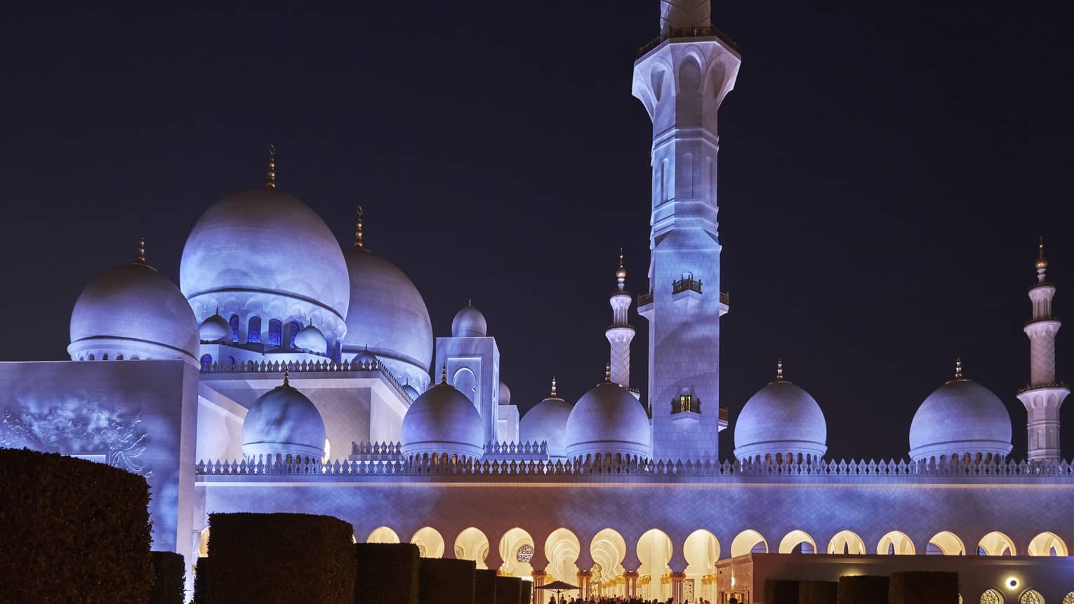 Grand Mosque at nighttime
