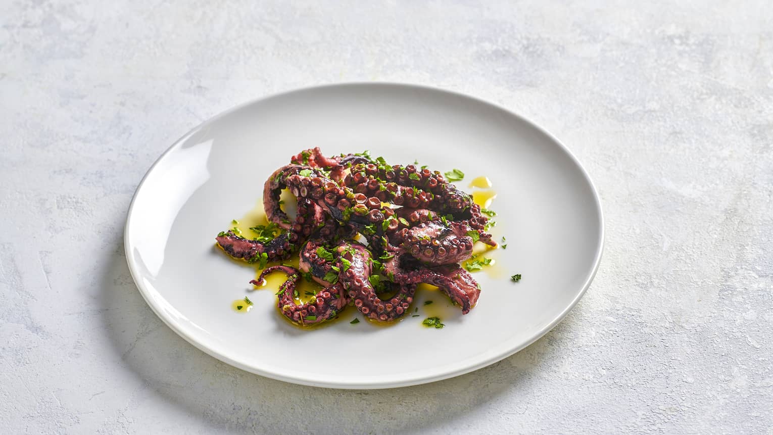 Grilled Octopus with Olive Oil, Lemon, Parsley
