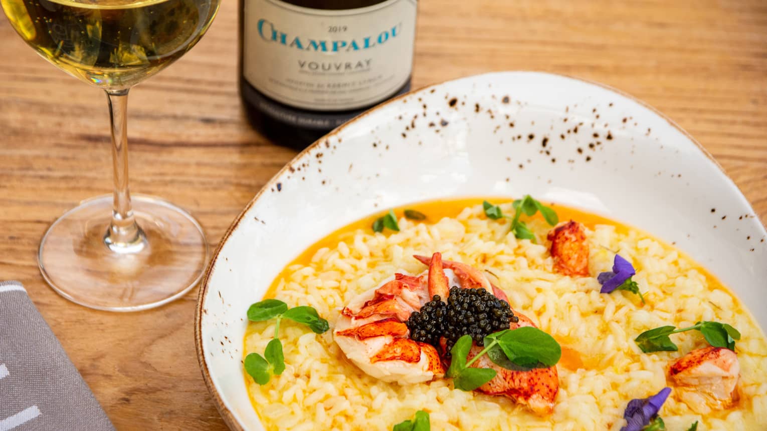 Lobster saffron risotto