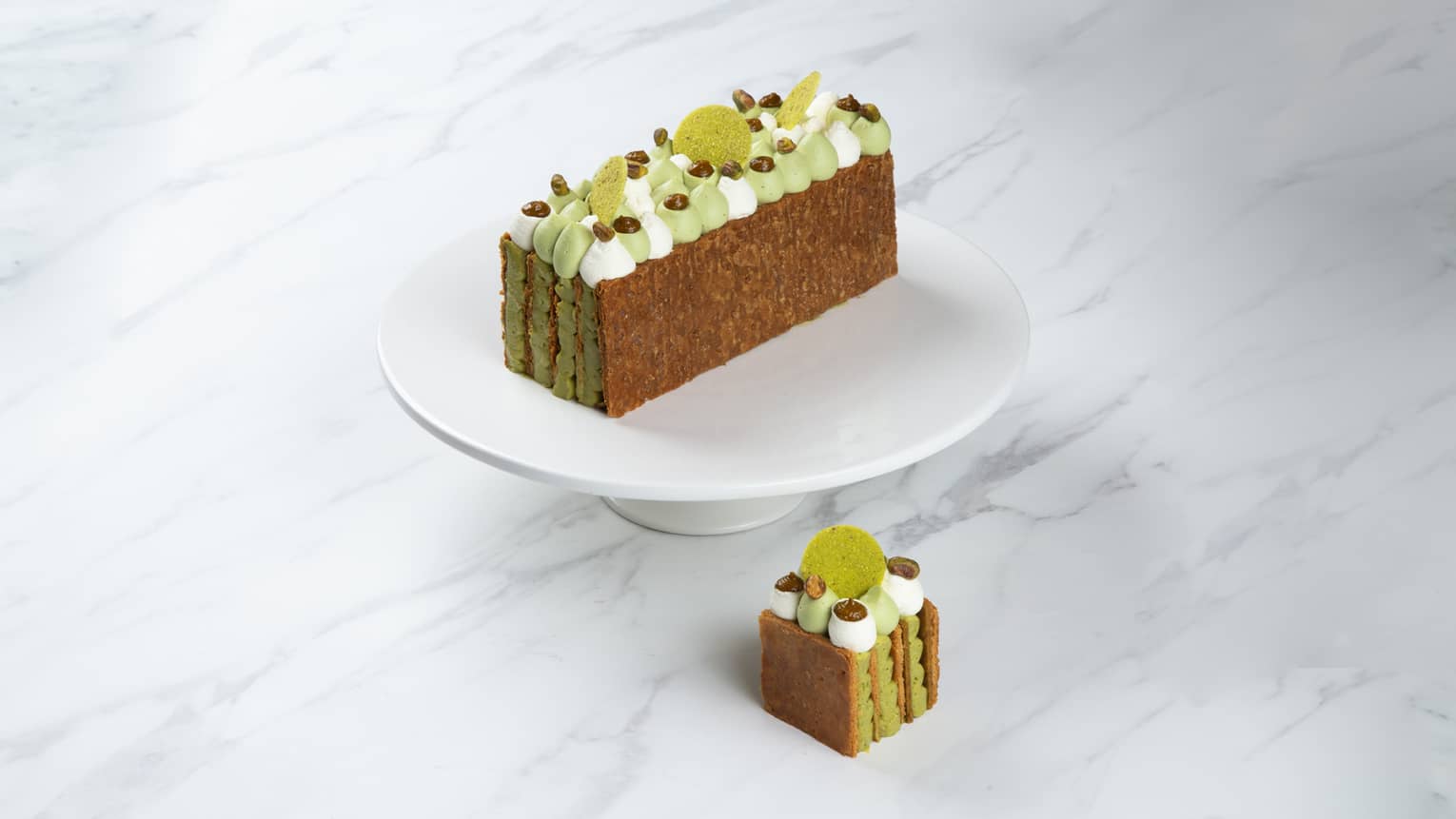 Pistachio mille-feuille