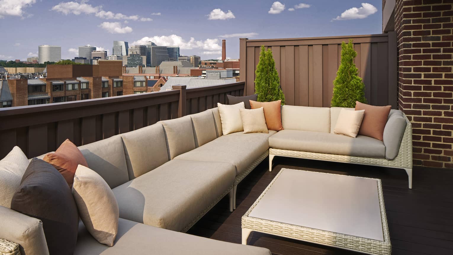 Expansive terrace with lounge seating