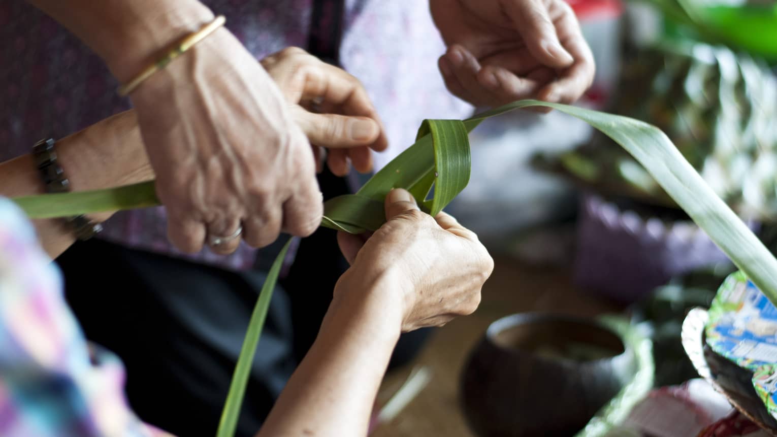 Coconut Leaf Weaving Class in Lanai, Hawaii