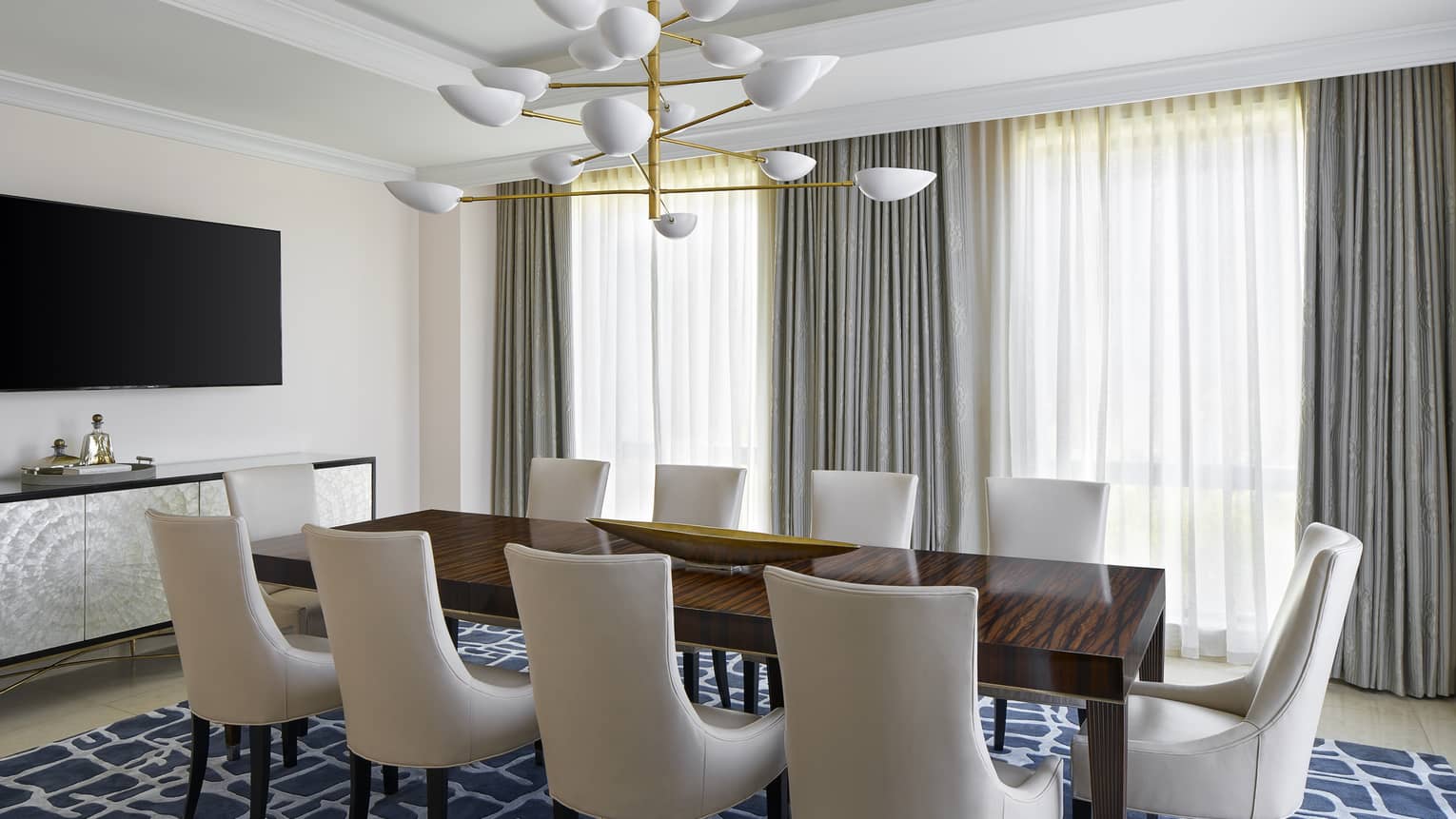Dining table with ten seats