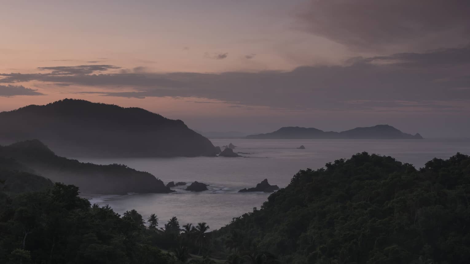 View of Tamarindo, Mexico coast and ocean