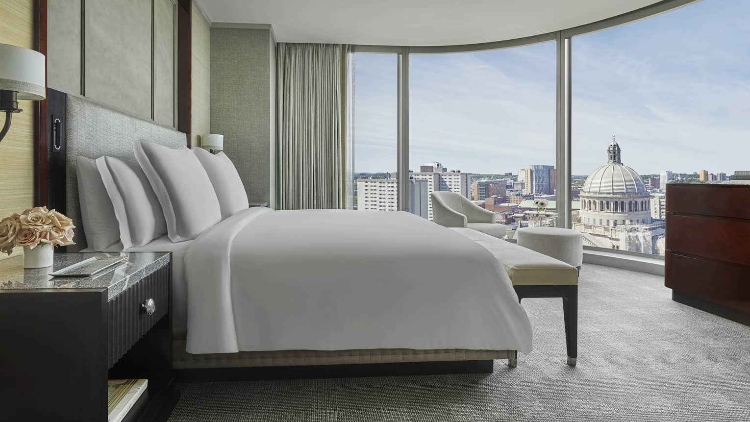 View of the skyline from the Corner Suite at Four Seasons one Dalton