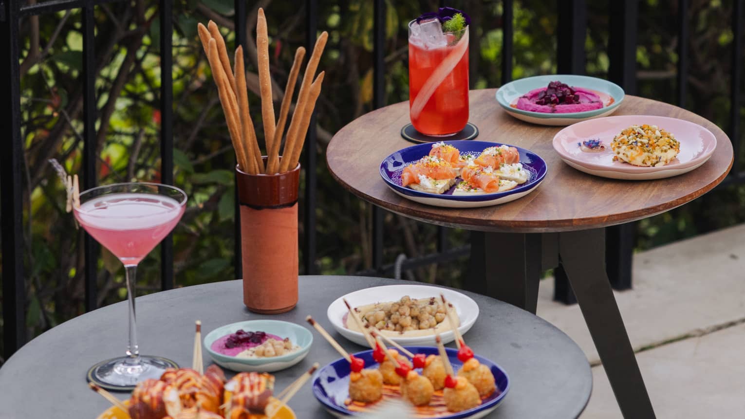 Mediterranean dishes at luxury hotel