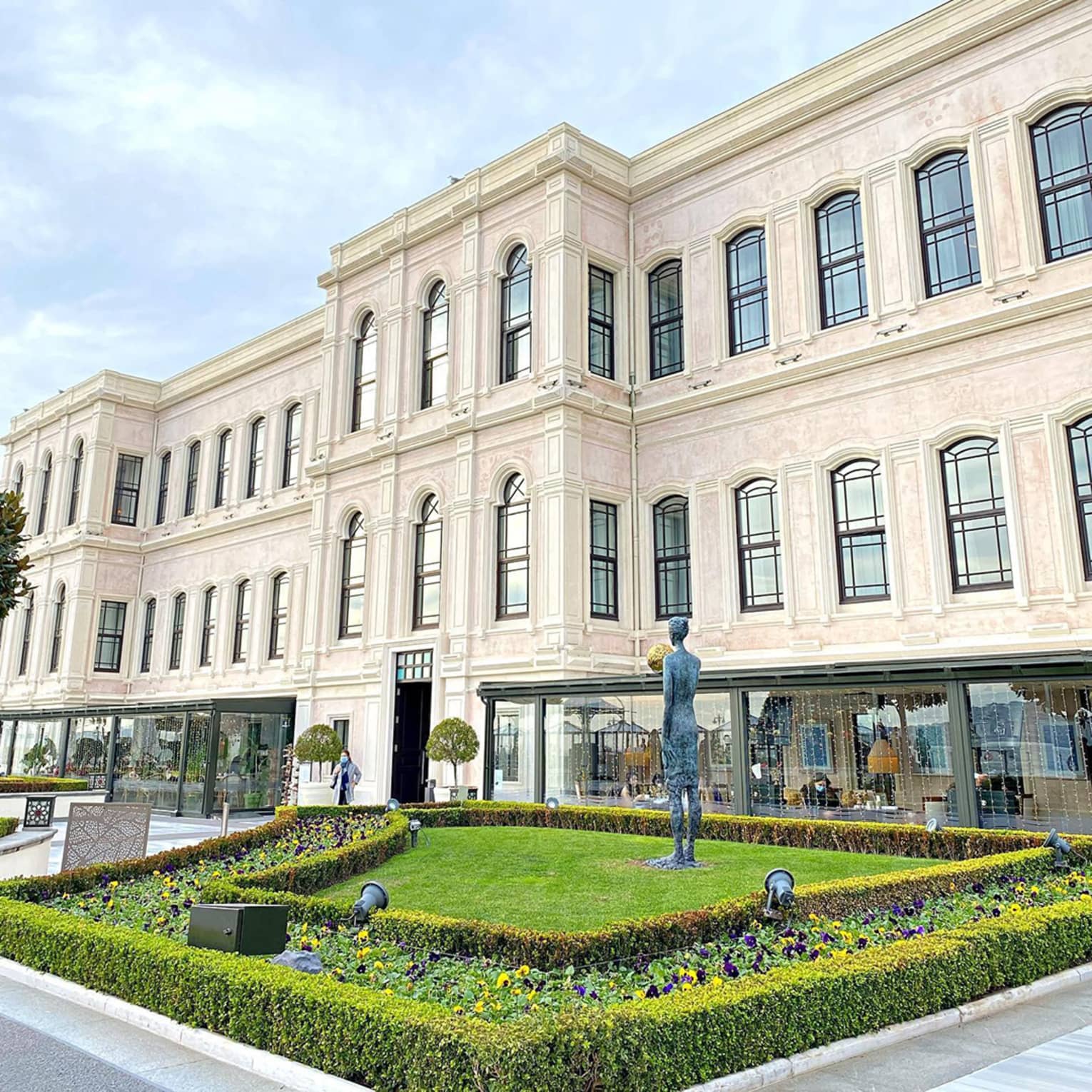 Outside Four Seasons Hotel Istanbul at the Bosphorus building