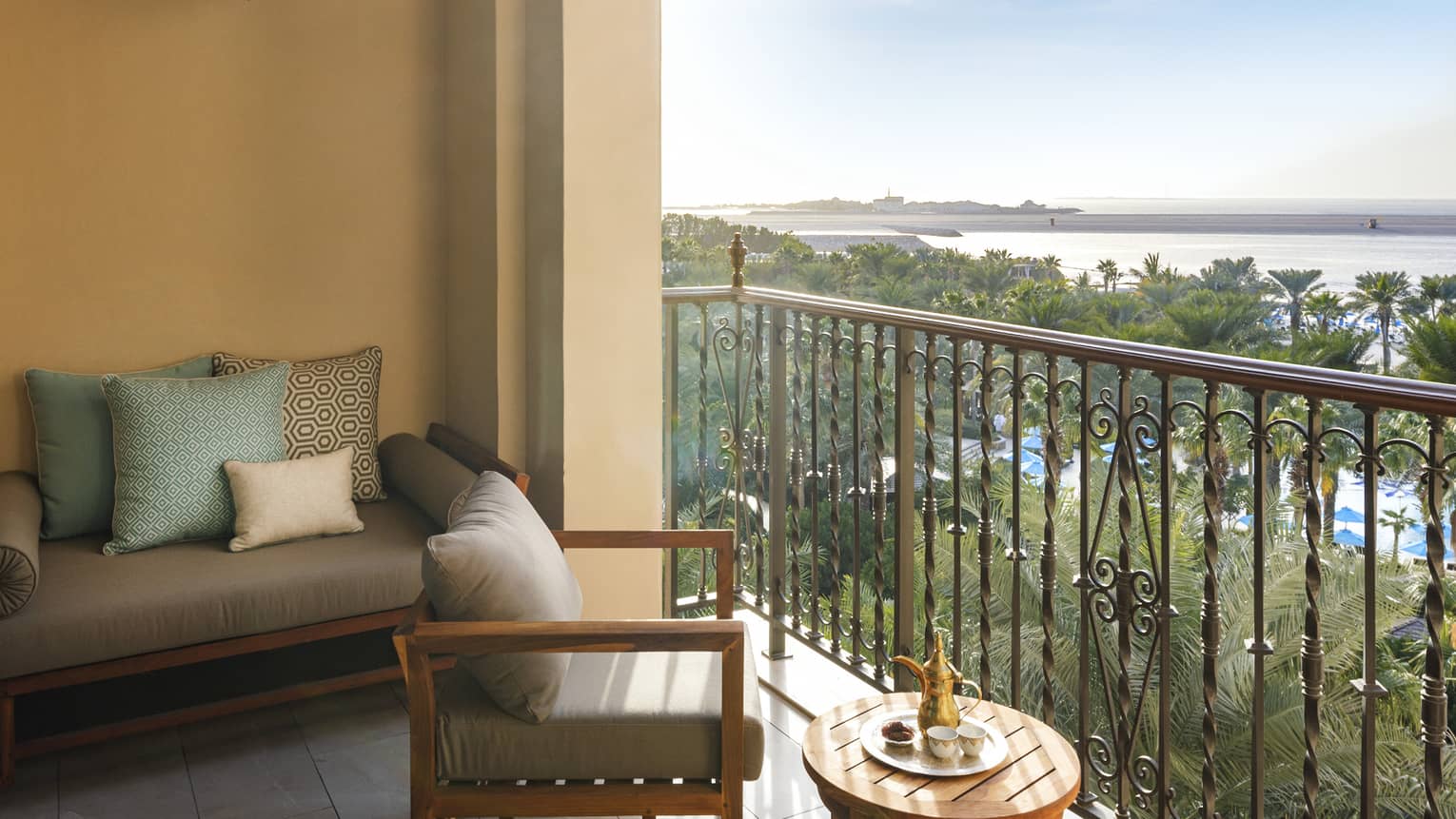 Private balcony with sea view